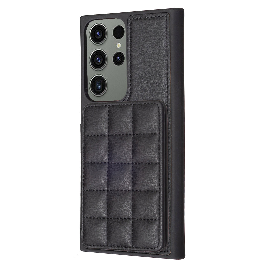 Style-BF24 for Samsung Galaxy S23 Ultra Kickstand PU Leather Coated TPU Case Card Holder Phone Cover Style-BF24 for Samsung Galaxy S23 Ultra Kickstand PU Leather Coated TPU Case Card Holder Phone Cover